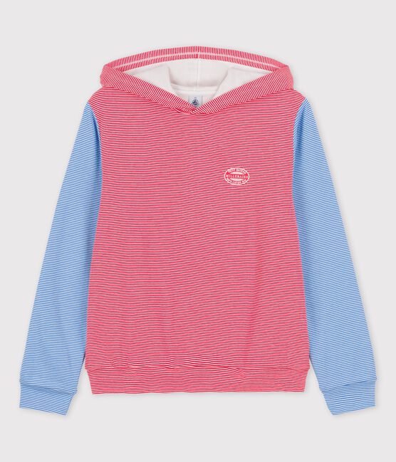 Women's Organic Cotton Hoodie PEPS red/MARSHMALLOW white