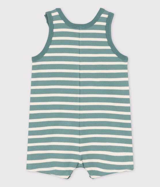 Babies' Thick Jersey Short Playsuit BRUT green/AVALANCHE white