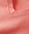 Women's Straight Fit Organic Cotton V-Neck T-Shirt PAPAYE pink