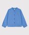 Girls' Plain Cotton Gauze Blouse EDNA blue