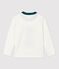 Boys' Long-Sleeved Cotton T-Shirt MARSHMALLOW 1 white