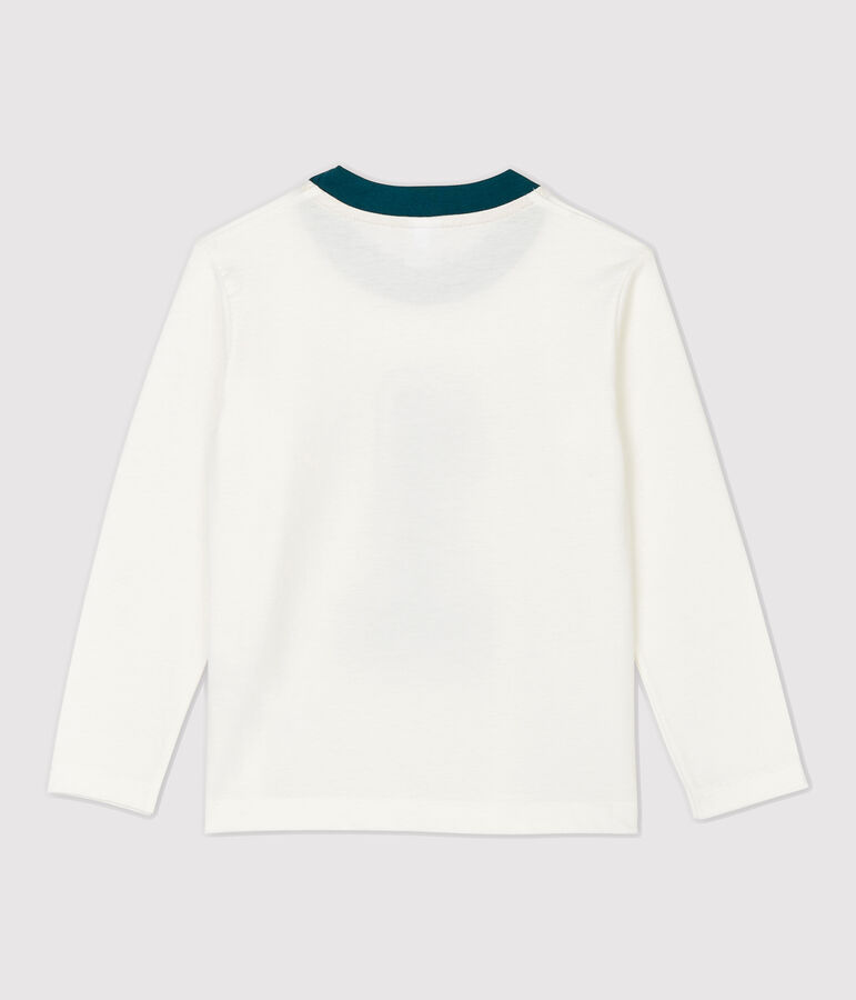 Boys' Long-Sleeved Cotton T-Shirt white