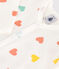 Babies' heart pattern cotton pyjamas MARSHMALLOW white/MULTICO white