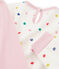 Girls' Long-Sleeved Double-Sided Jersey Nightdress with Heart Print MARSHMALLOW white/MULTICO white