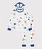Children's dog print cotton fancy dress pyjamas MARSHMALLOW white/MULTICO white