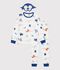 Children's dog print cotton fancy dress pyjamas white/multicolor