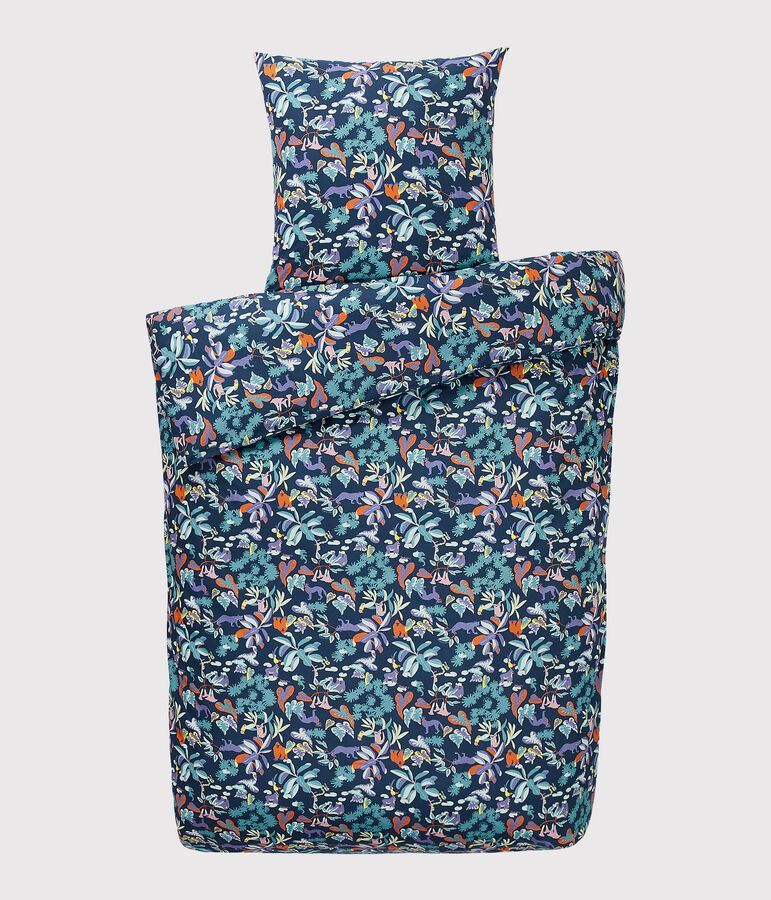 Jungle Print Poplin Bedlinen blue/multicolor