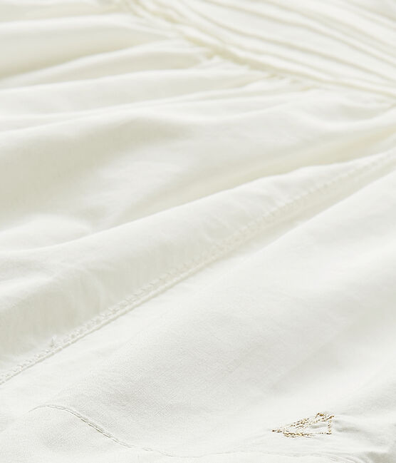 Baby girl's poplin dress MARSHMALLOW white