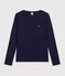 Women's sailor collared cotton T-shirt with long sleeves SMOKING