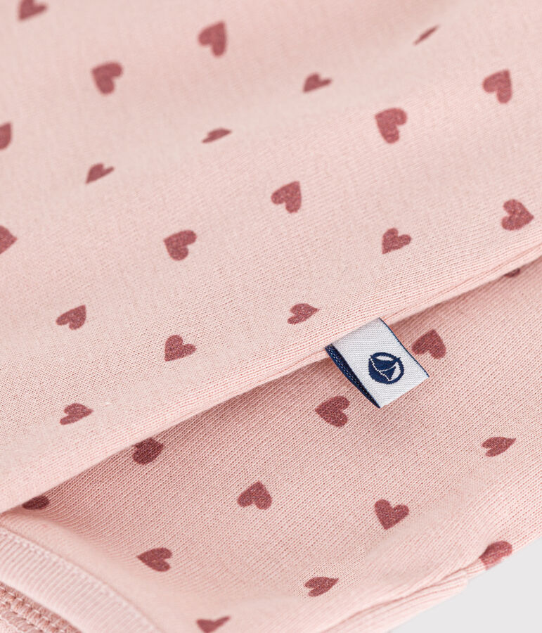 Babies' printed cotton pyjamas SALINE pink/ROSEWOOD