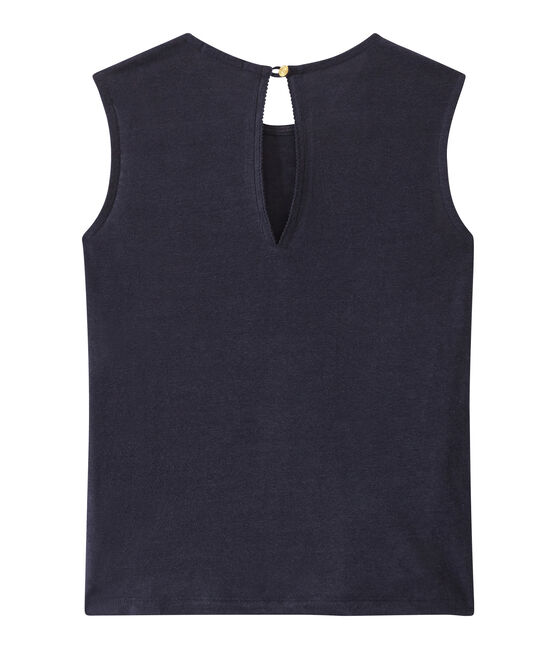Women's linen sleeveless top SMOKING blue