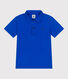 Children's plain short-sleeved cotton polo shirt
