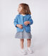 Babies' quilted cotton jacket, printed with little flowers