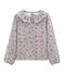 Girls' Long-Sleeved T-Shirt BELUGA grey/MULTICO white