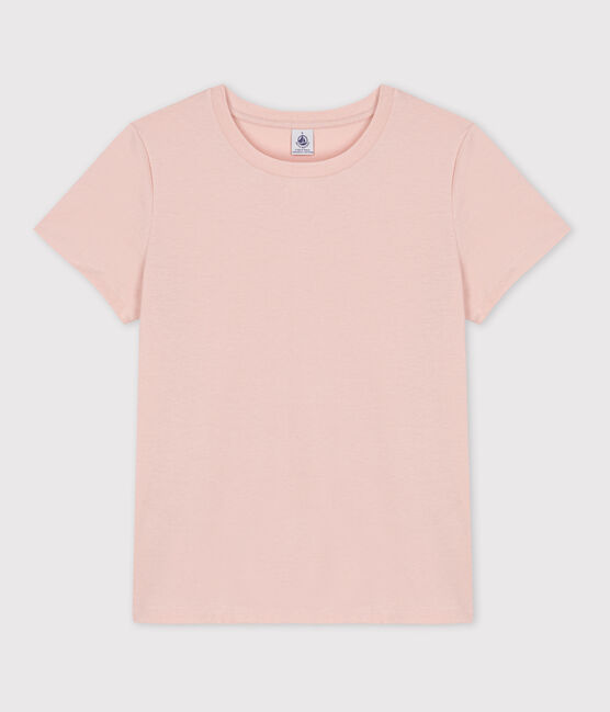 Women's Straight Fit Organic Cotton Round Neck T-Shirt SALINE pink