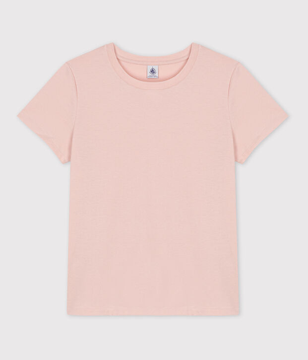 Women's Straight Fit Organic Cotton Round Neck T-Shirt pink
