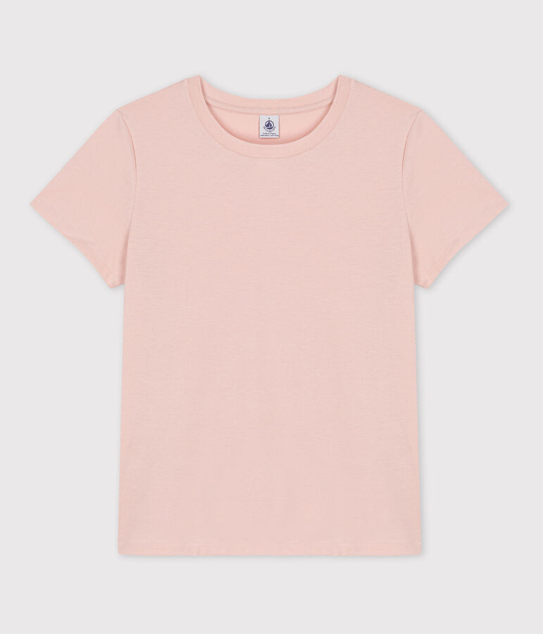 Women's Straight Fit Organic Cotton Round Neck T-Shirt SALINE pink