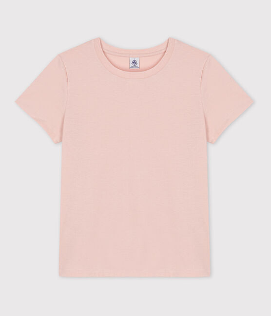 Women's Straight Fit Organic Cotton Round Neck T-Shirt SALINE pink