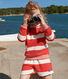 Children's unisex stripy cotton sweatshirt