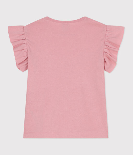 Children's plain short-sleeved cotton T-shirt CHARME pink