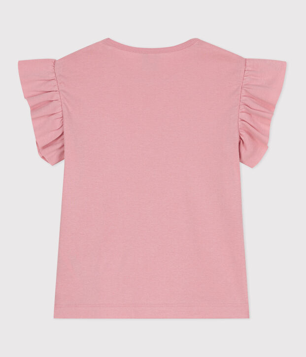 Children's plain short-sleeved cotton T-shirt pink