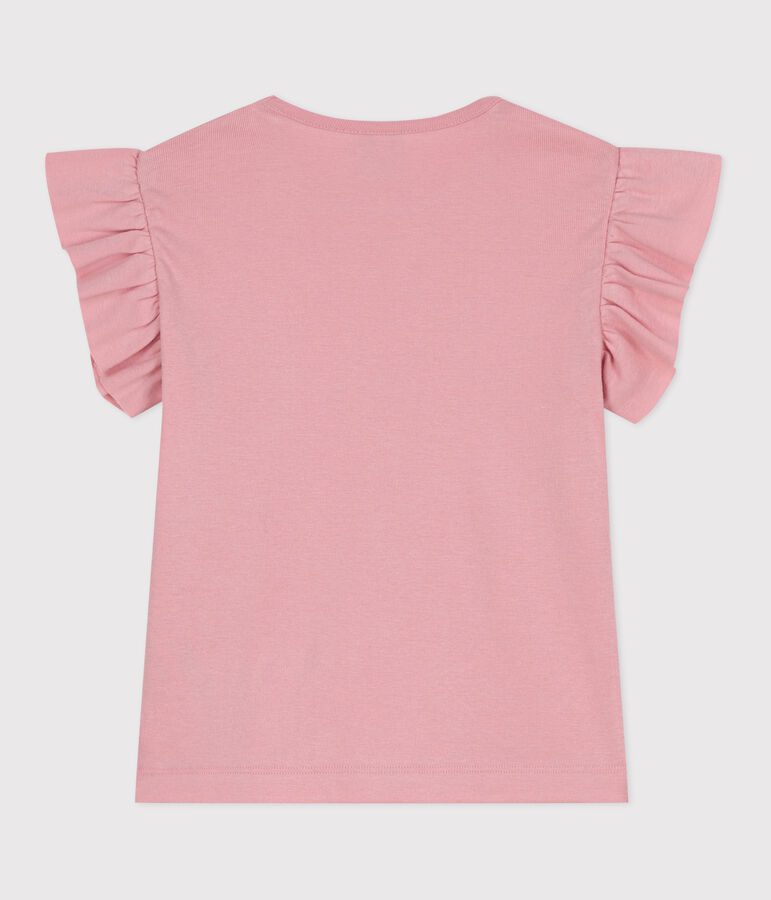 Children's plain short-sleeved cotton T-shirt pink