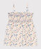 Girls' Sleeveless Cotton Blouse MARSHMALLOW white/MULTICO white