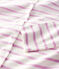 Women's Striped Linen and Cotton Blend Cardigan MARSHMALLOW white/BOHEME pink