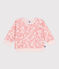 Babies' cotton sweatshirt with a pink cherry print FLEUR pink/SPI