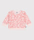Babies' cotton sweatshirt with a pink cherry print