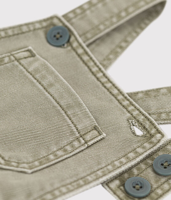 Babies' Denim Dungaree Shorts MARECAGE green