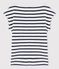 Women's striped linen T-shirt LAIT white/SMOKING blue