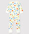 Babies' Organic Cotton Sleepsuit with Detachable Feet MARSHMALLOW white/MULTICO white