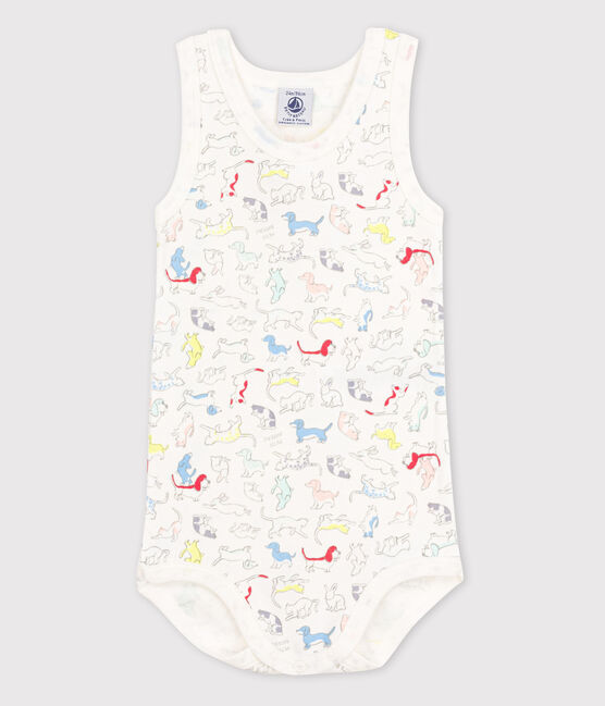 Baby Boys' Sleeveless Bodysuit MARSHMALLOW white/MULTICO white