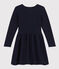 Girls' long-sleeved knit dress SMOKING blue