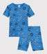 Boys' Bandanna Themed Organic Cotton Short Pyjamas