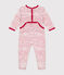 Babies' velour sleepsuit ECUME white/CORRIDA