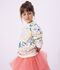 Children's printed cotton sweatshirt white/multicolor