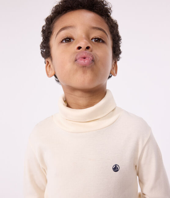 Children's Unisex Cotton Polo Neck AVALANCHE Ecru