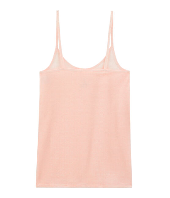 Women's strappy vest MARSHMALLOW white/ROSAKO pink