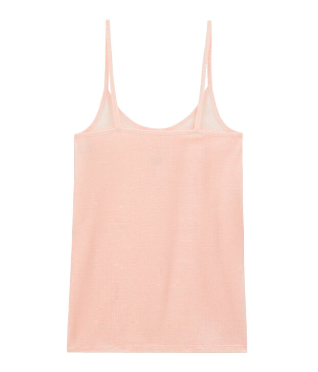 Women's strappy vest white/pink