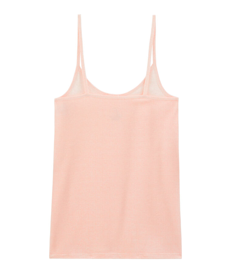 Women's strappy vest MARSHMALLOW white/ROSAKO pink