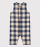 Babies' Sleeveless Flannel Jumpsuit INCOGNITO /AVALANCHE