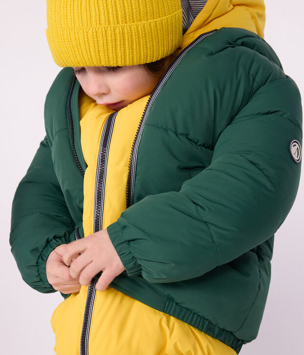 Children's plain puffer jacket green