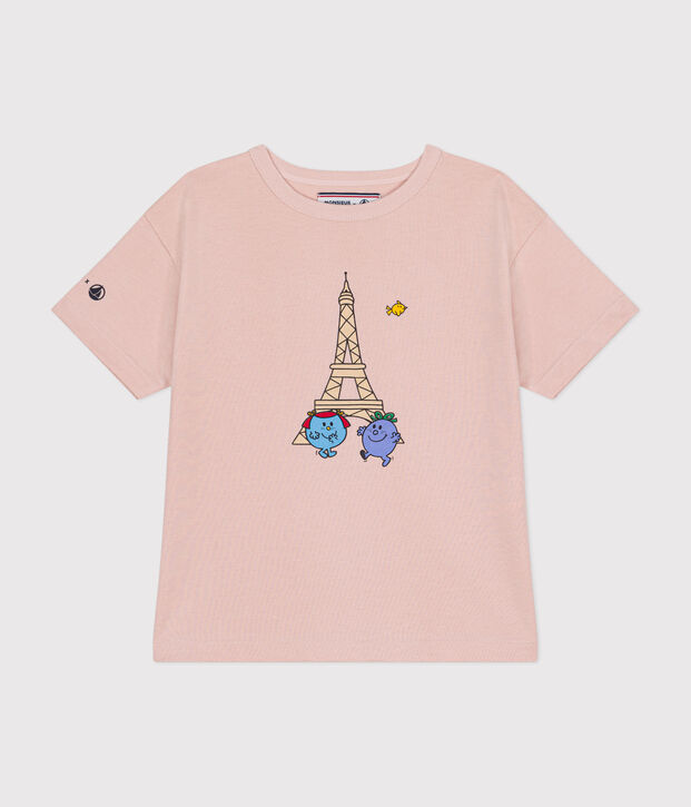 Children's cotton Mr. Men and Little Miss T-shirt pink
