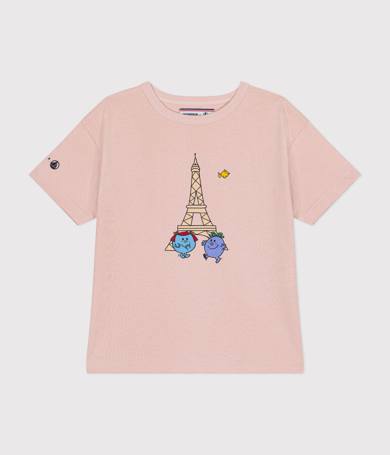 Children's cotton Mr. Men and Little Miss T-shirt pink