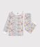 Children's floral cotton pyjamas white/multicolor