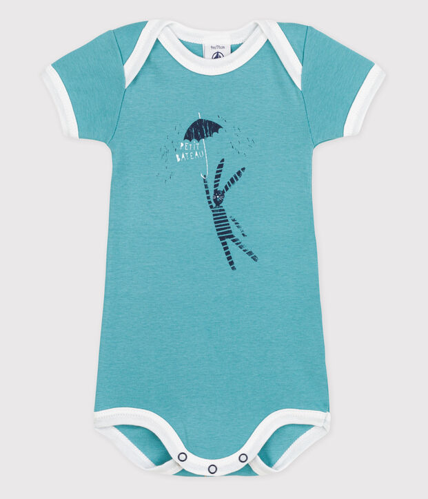 Baby Girls' Short-Sleeved Bodysuit blue
