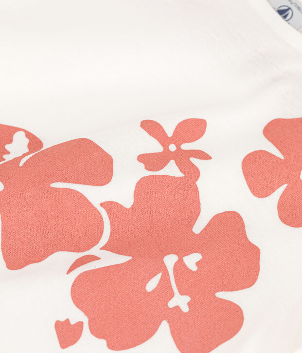 Girls' Short-Sleeved Cotton T-Shirt white