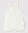 Babies' Double-Sided Organic Cotton Jersey Playsuit MARSHMALLOW white/MULTICO white